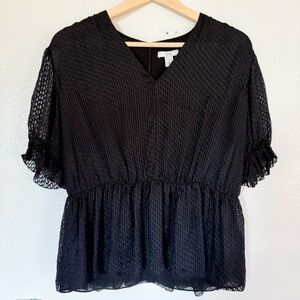 Lewit Black Textured Blouse